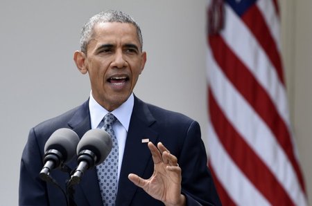 Baltuosiuose rūmuose B. Obama kalba apie susitarimą Lozanoje