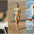 41-erių atlikėja Fergie Havajuose aplinkinių žvilgsnius kaustė ištreniruotu kūnu ir seksualiomis pozomis