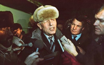 Pasitikimas, kai A. Sacharovas grįžo iš tremties į Maskvą