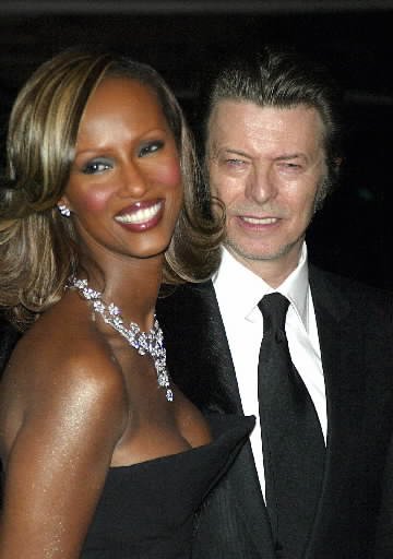 David Bowie su žmona Iman