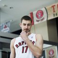 J.Valančiūnas iš šalies stebėjo pirmą „Raptors“ krepšininkų treniruotę