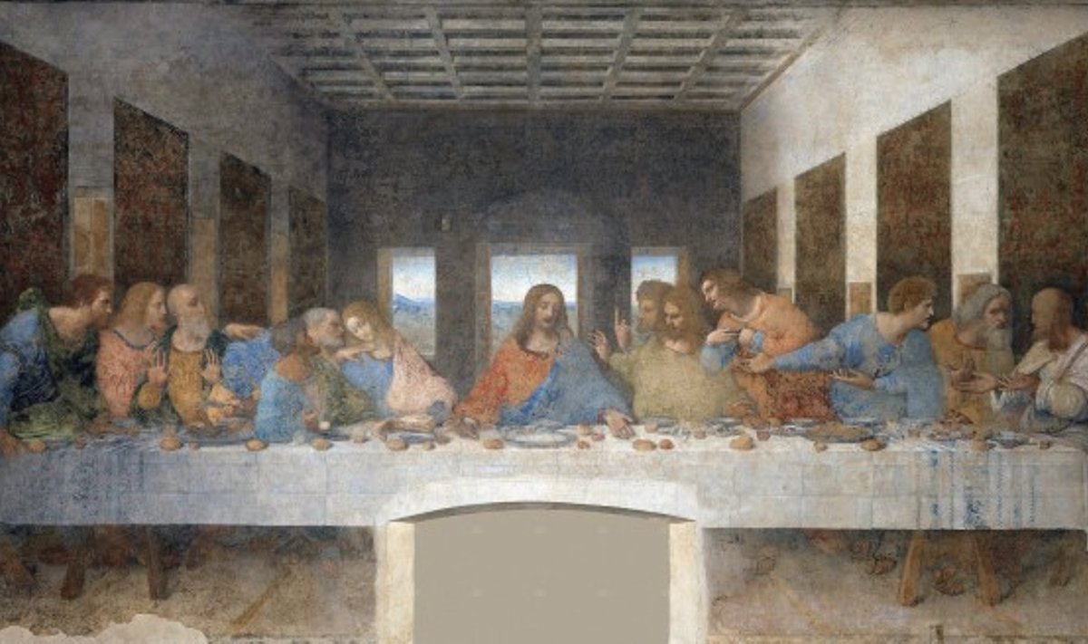 Leonardo da Vinci, „Paskutinė vakarienė“ (Šv. Marijos Maloningosios bažnyčia, Milanas)