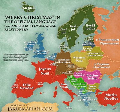 Wesołych Świąt w językach Europy