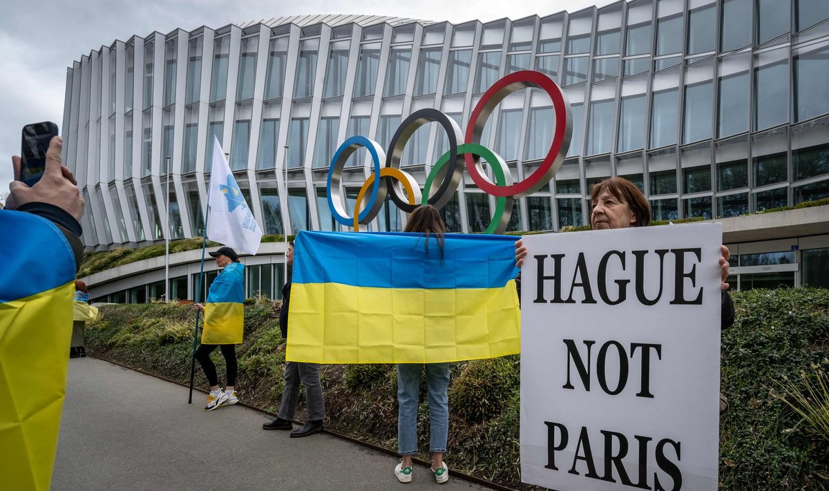 Protestas prieš leidimą Rusijos sportininkams dalyvauti olimpinėse žaidynėse