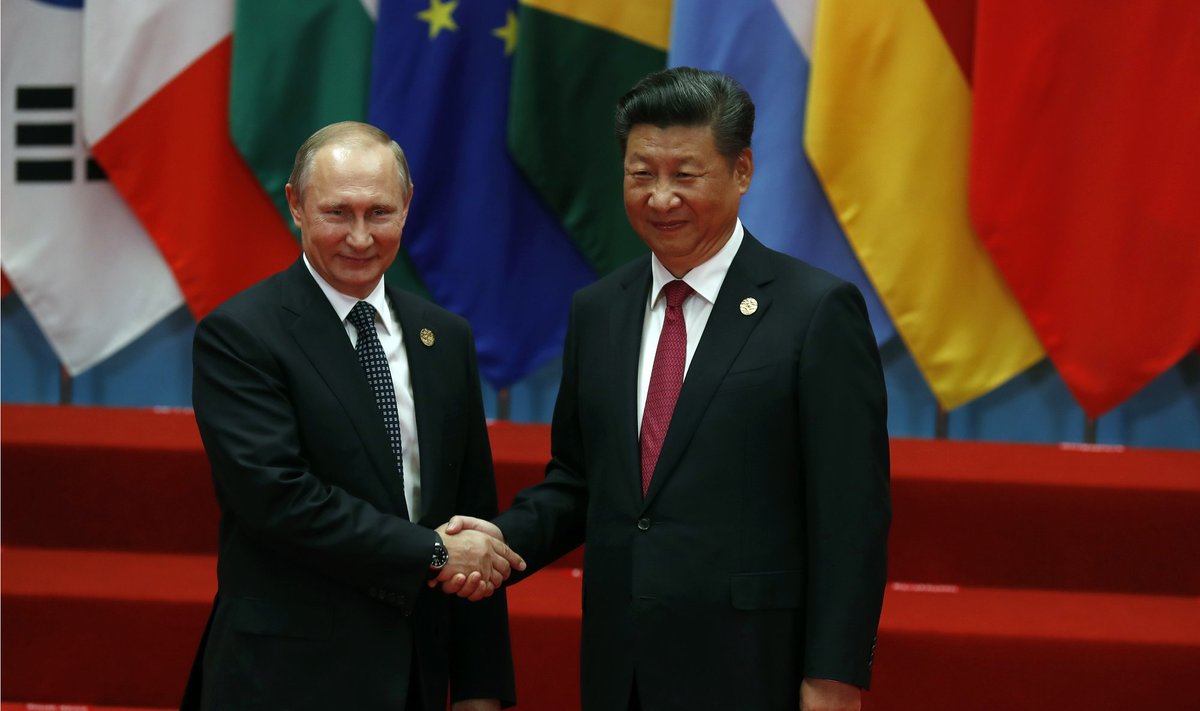 Rusijos prezidentas Vladimiras Putinas ir Kinijos prezidentas Xi Jinpingas