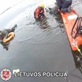Nufilmuota dramatiška žvejų gelbėjimo operacija Elektrėnų mariose