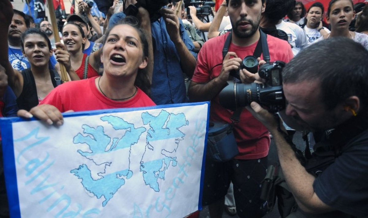 Argentinos aktyvistai kovoja dėl Folklando salų