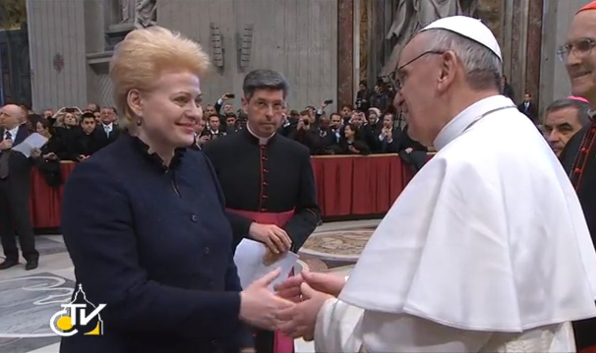 Dalia Grybauskaitė ir popiežius Pranciškus