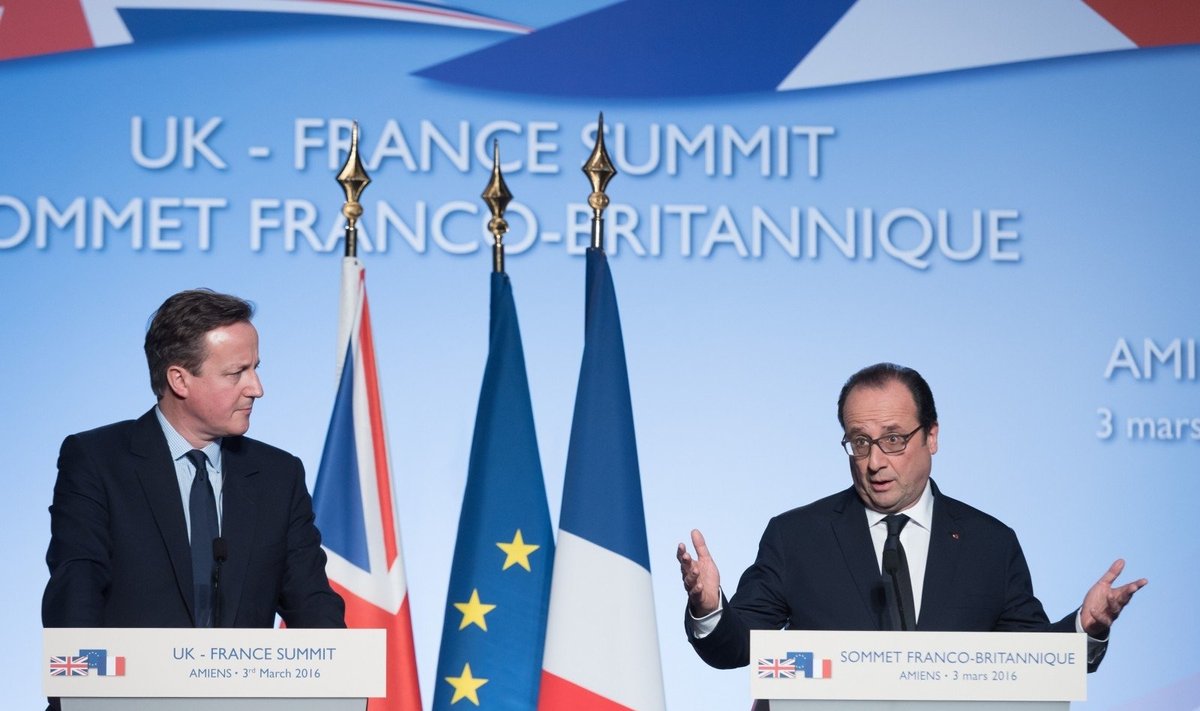 F. Hollande'as ir D. Cameronas