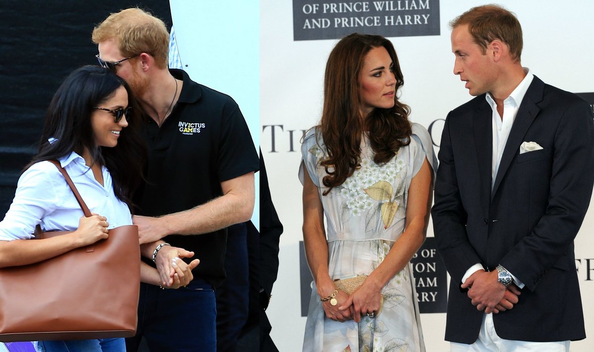 Meghan Markle ir princas Harry, Kate Middleton ir princas Williamas