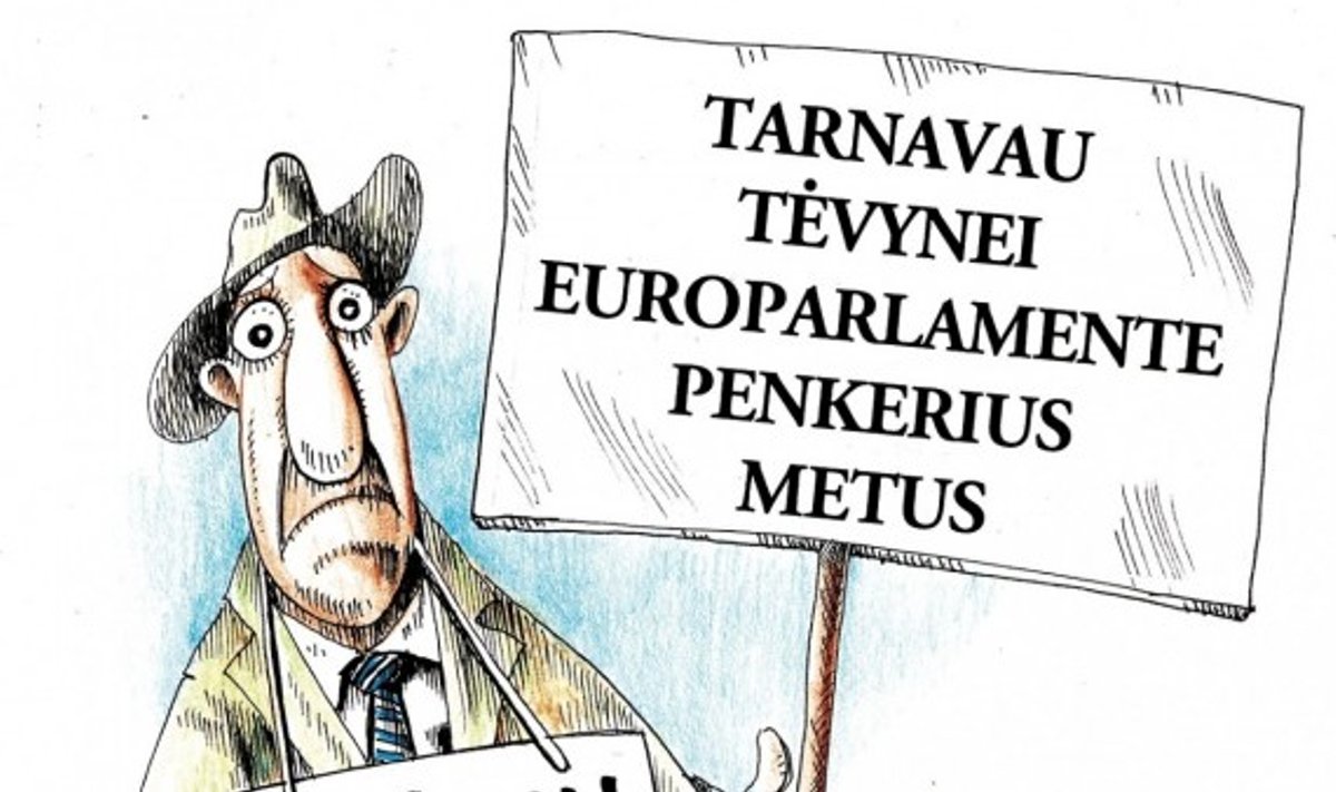 Ieškantis darbo europarlamentaras. A.Snarskio pieš.