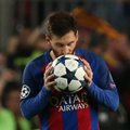 „Barcelonos“ triumfas: kitokia L. Messi reakcija ir jo sužadėtinės „O Dieve“ prie stadiono
