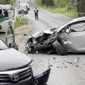 В Вильнюсе столкнулись автомобили, пострадали два человека