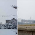 Nesupranta, kas vyksta: miesto pakraštyje gili žiema, centre – sniego lyg nebūta