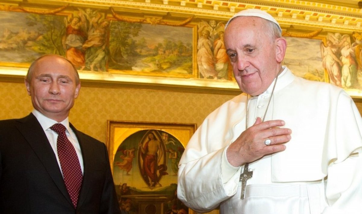 Popiežius Pranciškus Vatikane priėmė Vladimirą Putiną