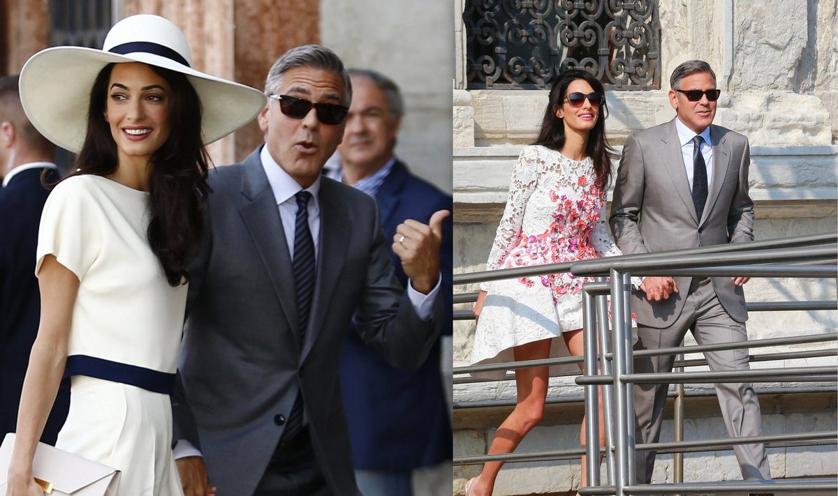 G. Clooney ir A. Alamuddin vestuvių akimirkos.