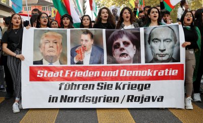 Kurdų protestas prieš Turkijos invaziją