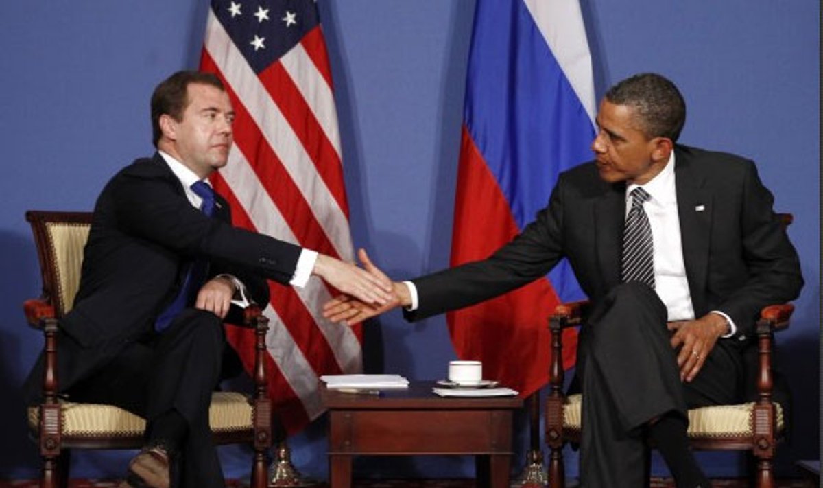 Dmitrijus Medvedevas ir Barackas Obama