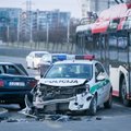 В Вильнюсе водитель не услышал звук полицейской сирены
