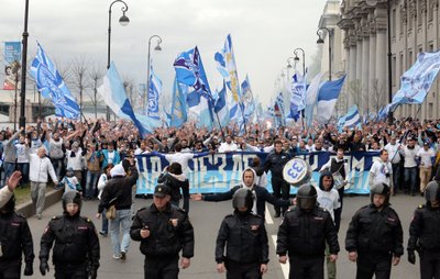Sankt Peterburgo „Zenit“ klubo fanai