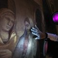 Giotto freskos tiriamos, naudojant ultravioletinius spindulius