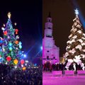 Kaunas vėl stebina kalėdine egle: gražesnė šiųmetė ar pernykštė?