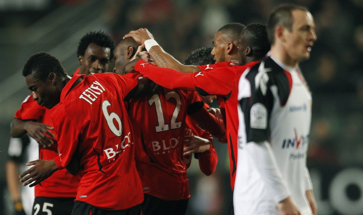 „Stade Rennes“ futbolininkai džiaugiasi pergale