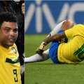 Brazilų legenda Ronaldo paaiškino, kodėl Neymaras taip ilgai raitydavosi ant žolės