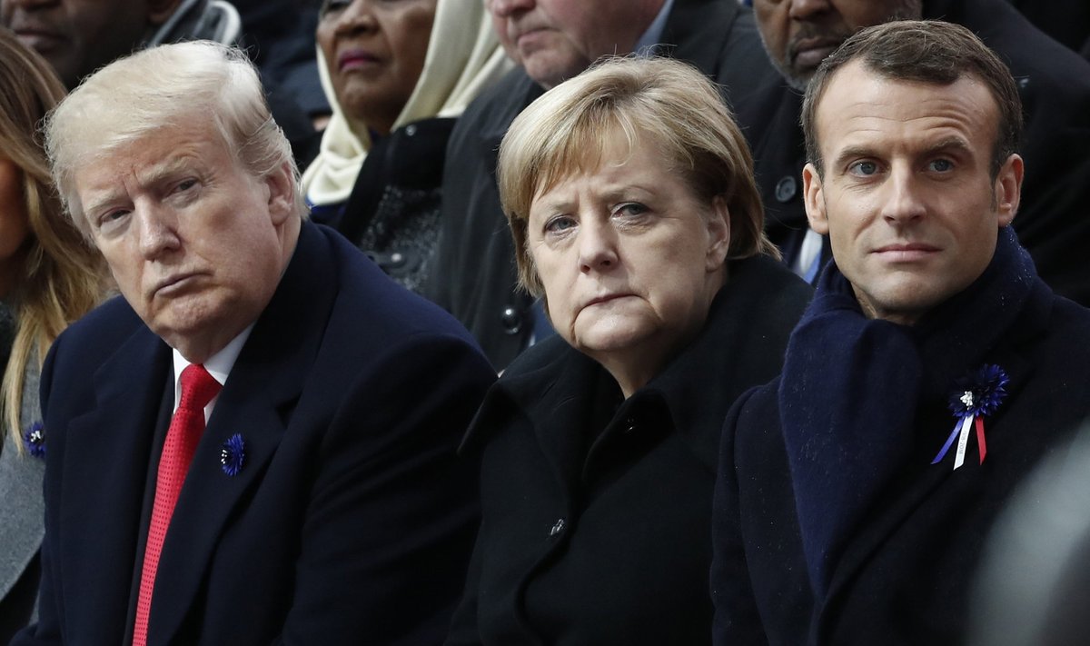 Donaldas Trumpas, Angela Merkel, Emmanuelis Macronas