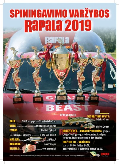 „Rapala taurė 2019“ plakatas