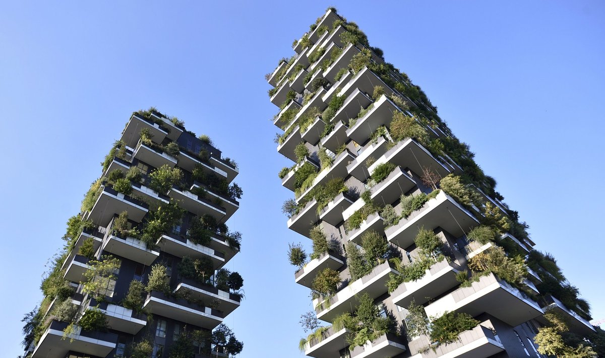 Žalieji dangoraižiai „Bosco Verticale“ Milane