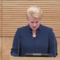 Lietuvos prezidentė kviečia visus šalies žmones susitelkti