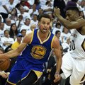 39 taškus pelnęs S. Curry atvedė „Warriors“ klubą į NBA Vakarų konferencijos pusfinalį