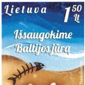 Išrinktas geriausiai Baltijos jūros problemas atspindintis pašto ženklas
