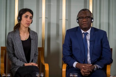 Nobelio taikos premijos laureatai Denisas Mukwege ir Nadia Murad
