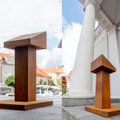 Prie Vilniaus rotušės – skulptoriaus Rafal Piesliak kūrinys: suteikė „tribūną“, tačiau ne kiekvienas gali atsistoti prieš minią ir pasakyti kalbą