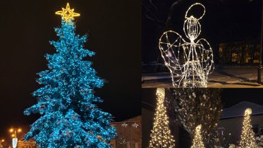 Skuodo gyventojai neišsižada kasmetinių tradicijų – centrinėje miesto aikštėje vėl sutvisko gyva Kalėdų eglė