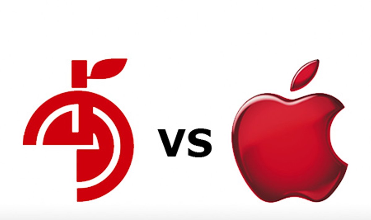 "Fangguo" ir "Apple" logotipų palyginimas (gochengdoo.com iliustr.)