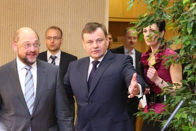M. Schulzo vizitas Seime (Seimo kanceliarijos nuotr.)