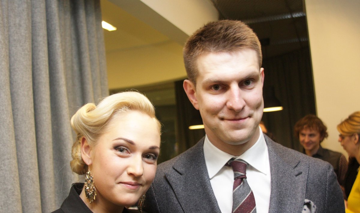 Mantas Stonkus su žmona Indre
