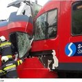 Austrijoje susidūrė du traukiniai