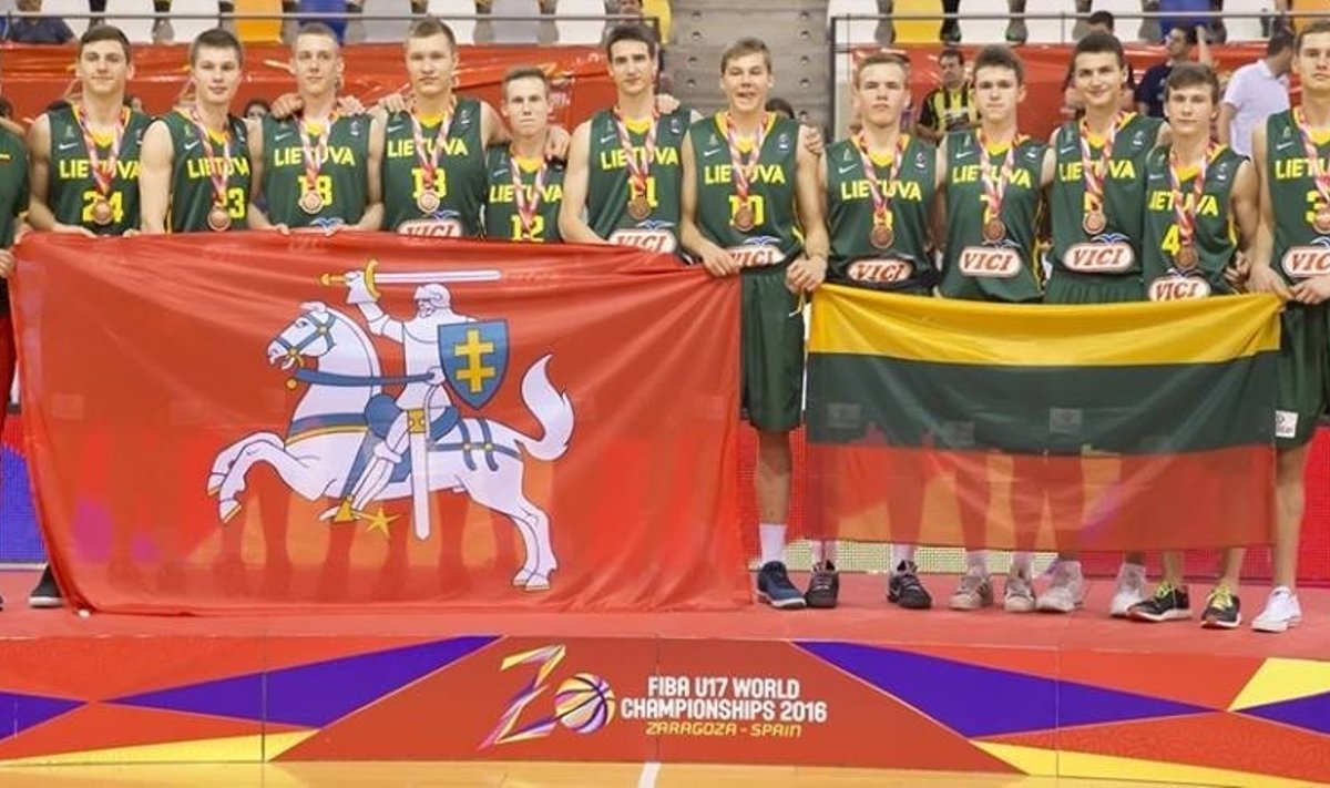 Lithuania's bronze-winning U17 basketball team