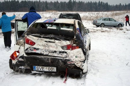 Vytauto Švedo sudaužytas automobilis 