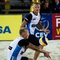 Pergalingas Lietuvos paplūdimio tinklininkų startas Europos čempionate