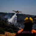 Portugalija tęsiantis karščio bangai kovoja su dideliu miško gaisru