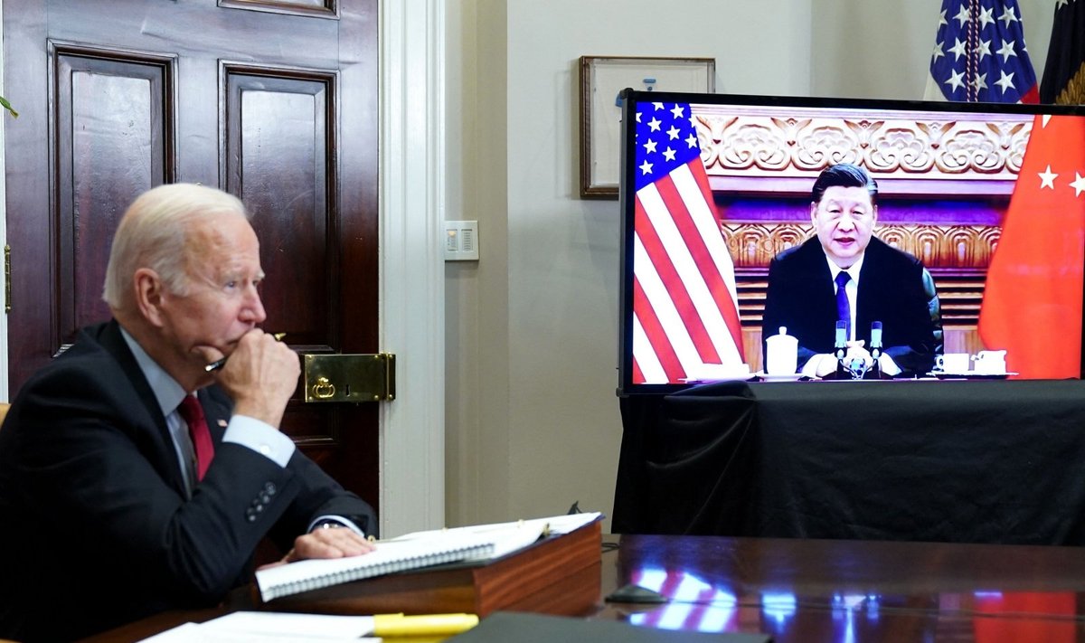 Joe Bidenas ir Xi Jinpingas