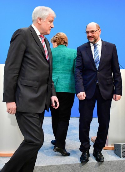 Horstas Seehoferis, Angela Merkel, Martinas Schulzas
