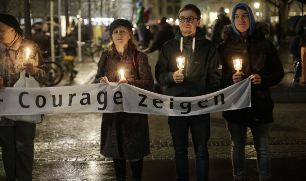 Protestas prieš ksenofovišką Legida protestą Leipcige