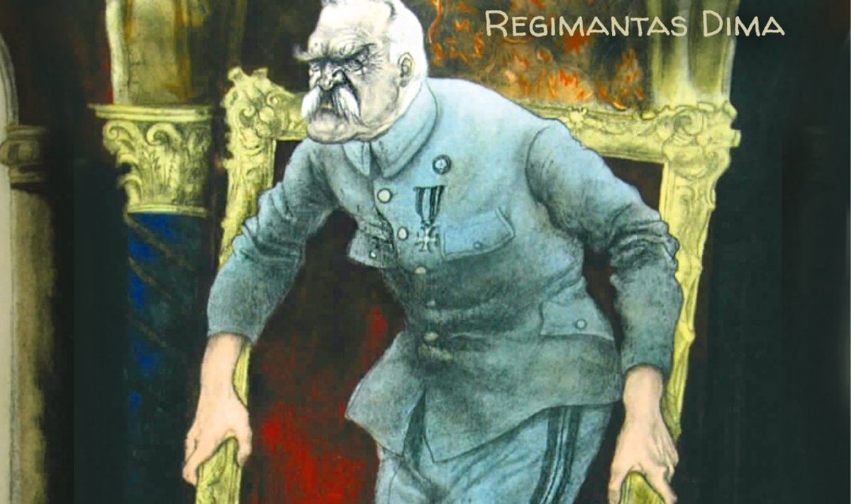 Regimanto Dimos knygos „Žavingasis šunsnukis. Lietuviškoji J. Pilsudskio biografija“ viršelis