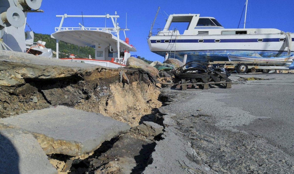 Graikijos Zakinto salą nuniokojo žemės drebėjimas